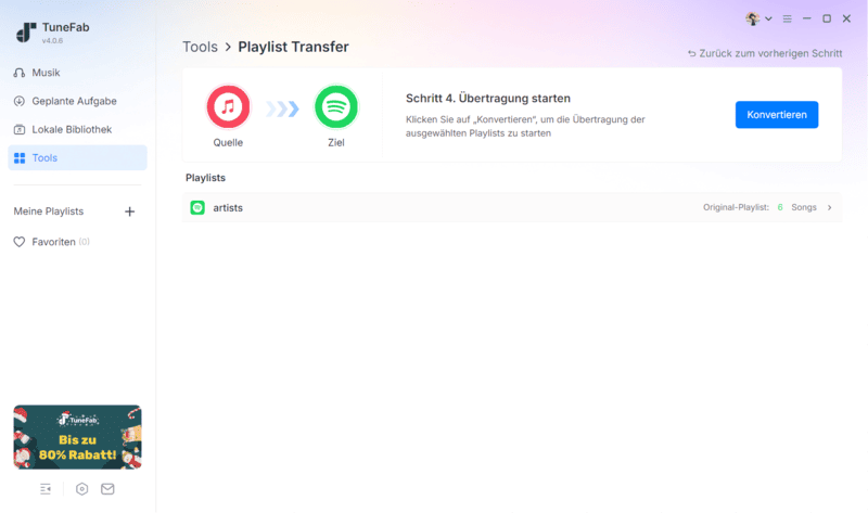 Auf Konvertieren klicken