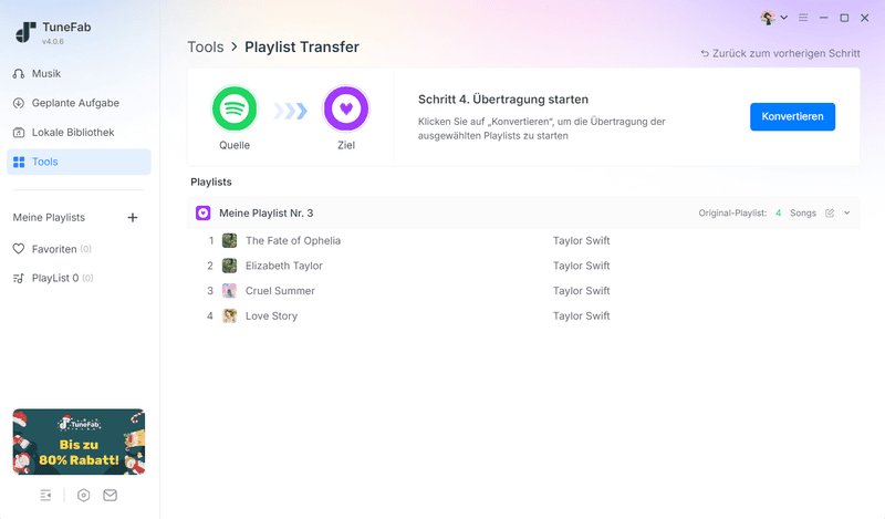 Auf Konvertieren klicken