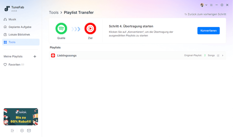 Auf Konvertieren klicken
