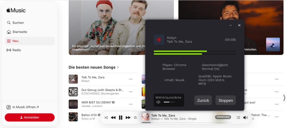Aufnahmestabilität von Audials One im Test