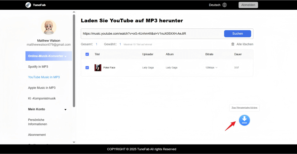YouTube Musik online in MP3 downloaden