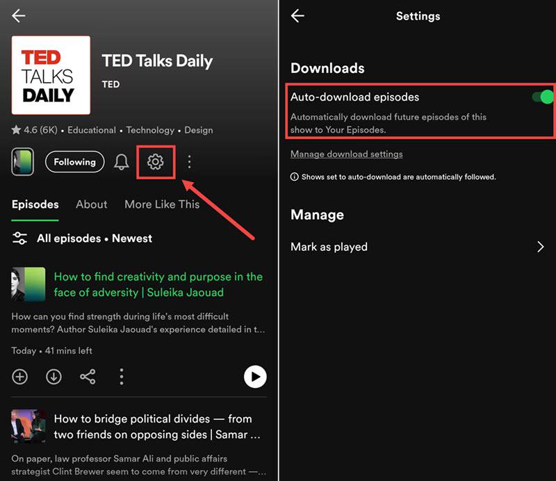 Auto-Download neuer Spotify Podcast Folgen