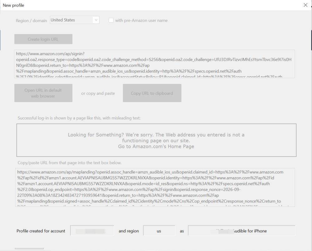 Audible-Konto mit Book Lib Connect verbinden