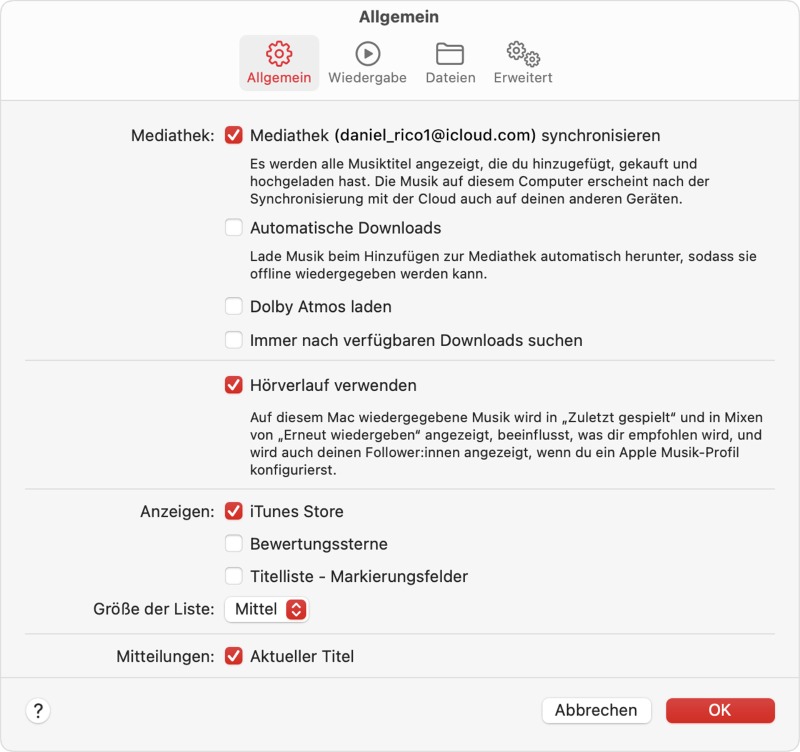 Cloud-Status eines alten iTunes-Titels in Apple Music prüfen