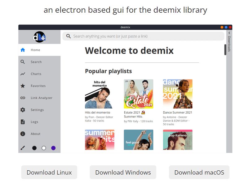 Deemix Gui App
