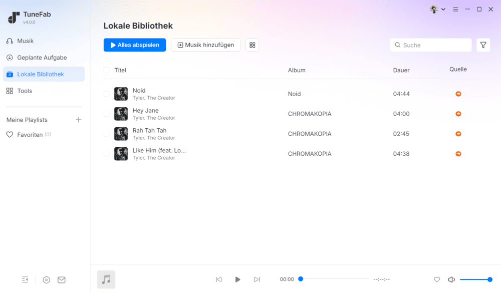 Der Download von SoundCloud-Musik fertig ist