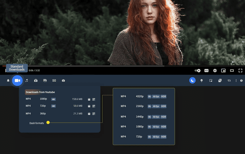 Die Hauptseite von Addoncrop YouTube Downloader