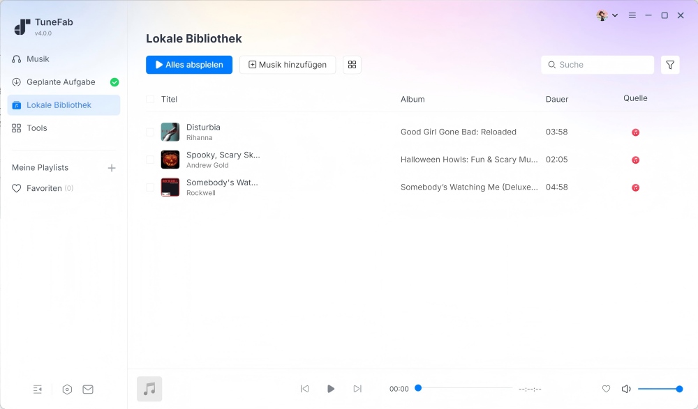 Die Downloads von Apple Music sind abgeschlossen