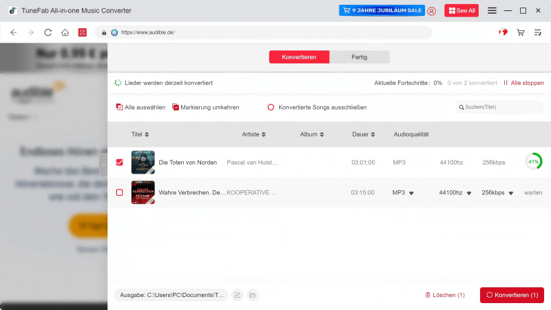 Audible-Download starten