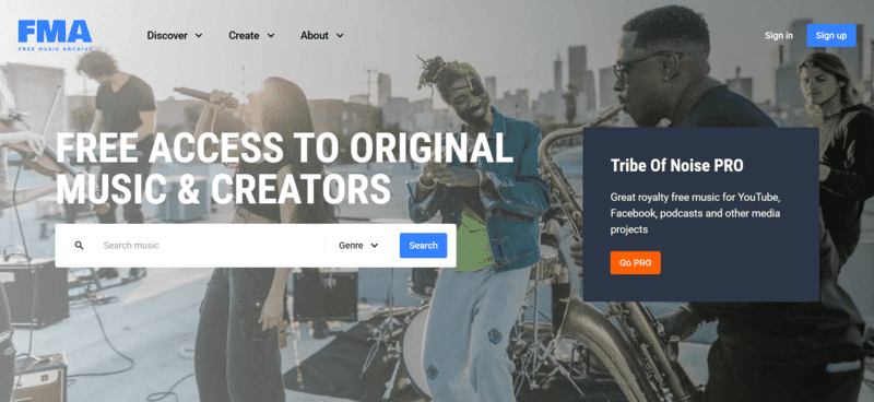 Free Music Archive ohne Anmeldung