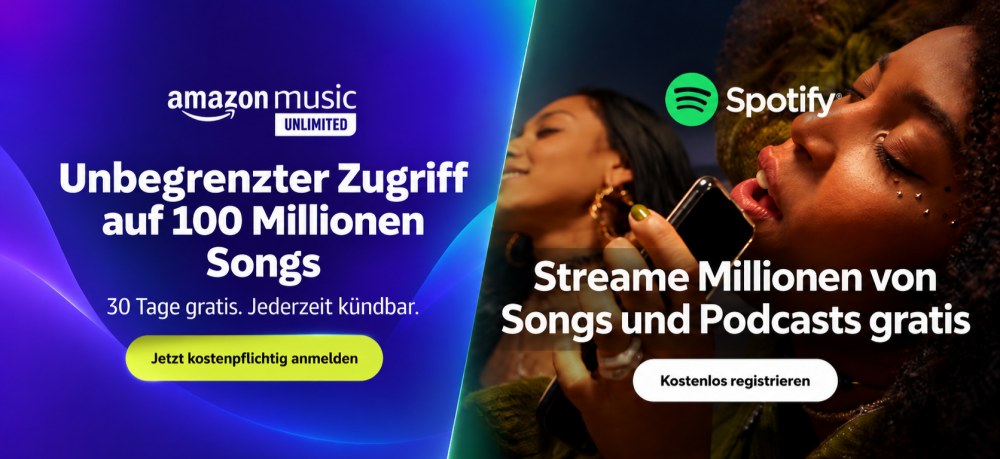 Größe der Musikbibliothek von Amazon Music und Spotify im Vergleich