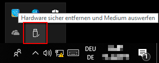 Hardware sicher entfernen und Medium auswerfen