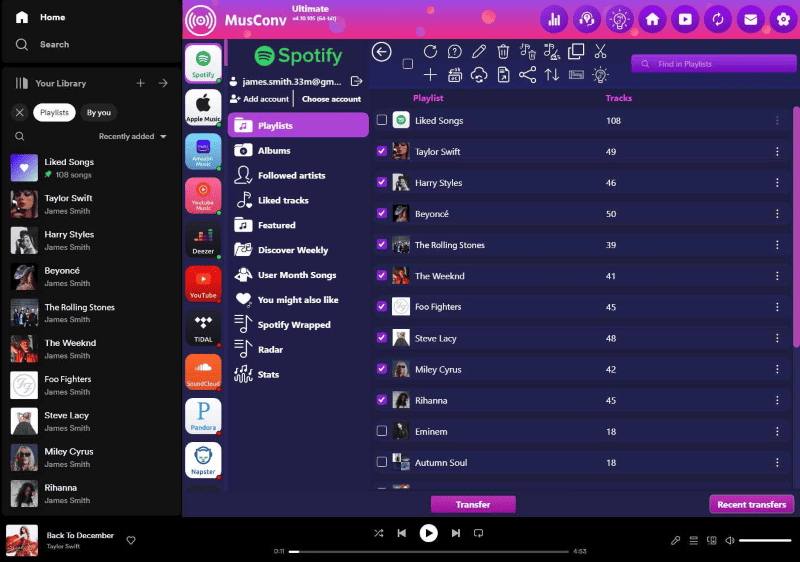 Hauptseite von MusConv