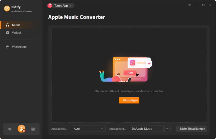 Hauptseite von Sidify Apple Music Converter