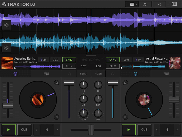 Hauptseite von Traktor DJ 2