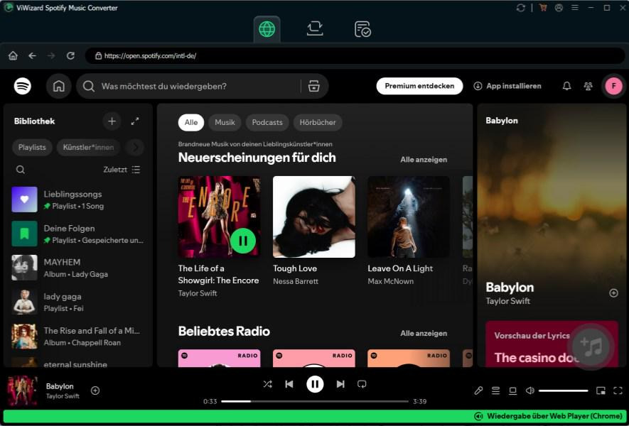 Homepage von ViWizard Spotify Music Converter