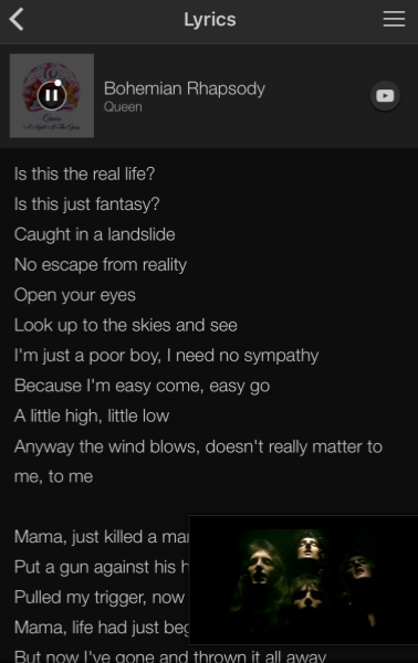 Lyrics in SoundHound anzeigen