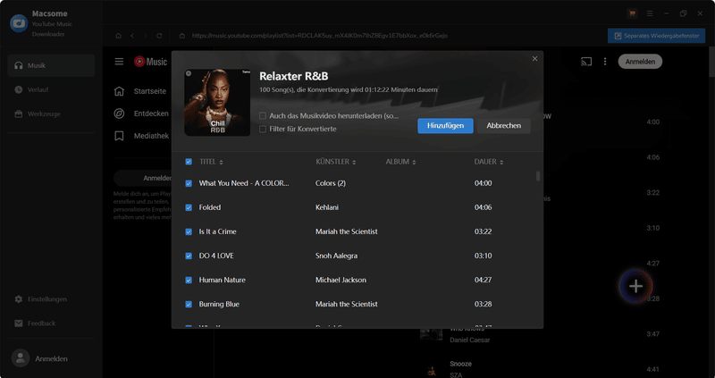 Macsome YouTube Music Playlist Downloader