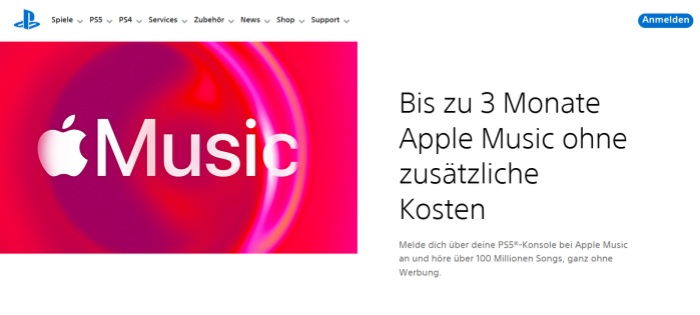 Mit PS5 Apple Music bis zu 3 Monate kostenlos