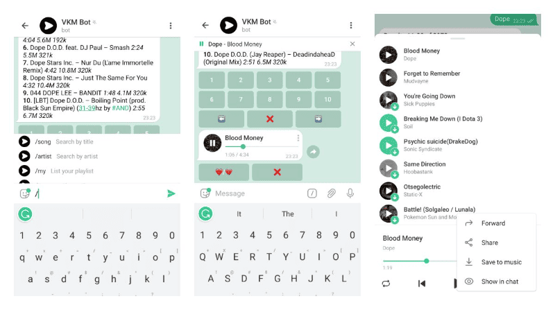 Mit Telegram Bots Musik downloaden