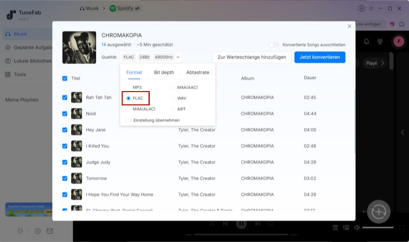mit TuneFab Spotify to FLAC downloaden