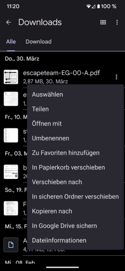 Heruntergeladene MP3-Dateien unter Android auf USB kopieren