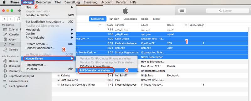MP3-Version in iTunes unter macOS erstellen