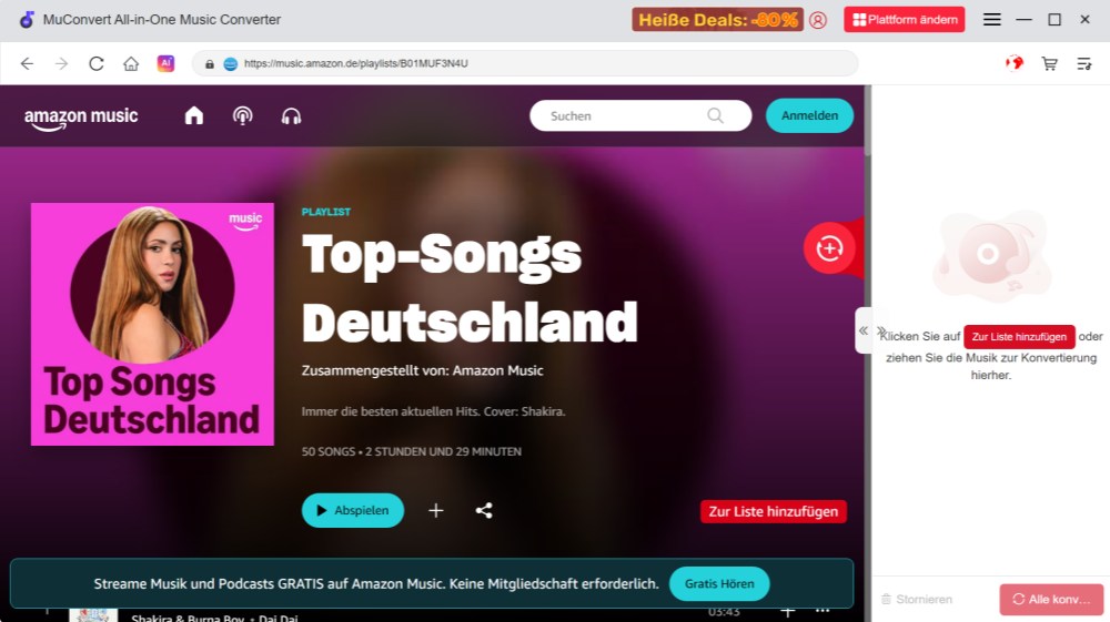 MuConvert Amazon Music Converter kostenlos testen