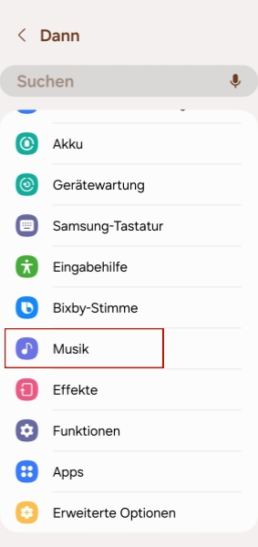 Musik auswählen in Modi und Routinen