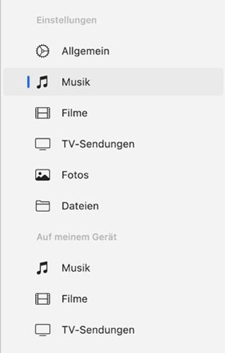 Musik auswählen