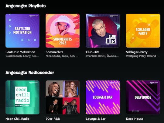 Musikkatalog von Amazon Music