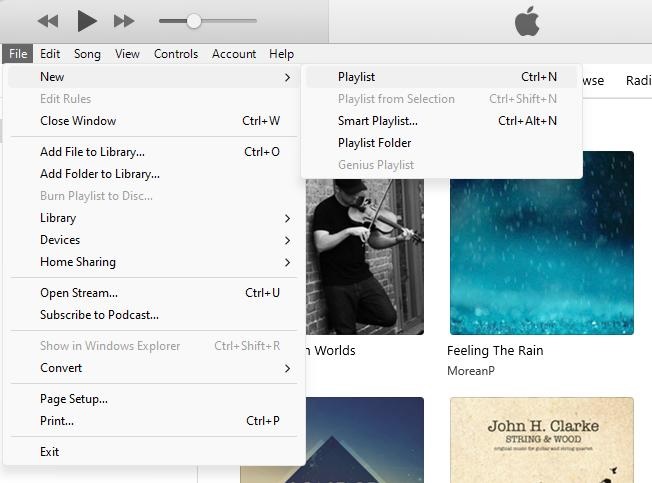 Neue Playlist mit Spotify-Songs erstellen