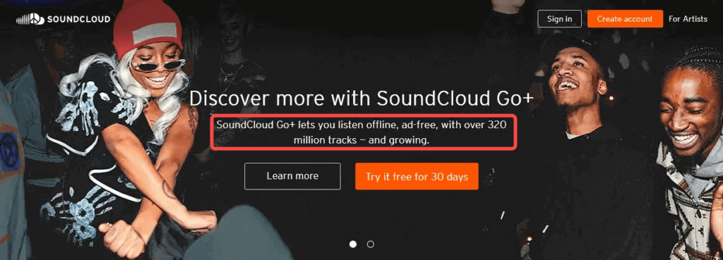 Offline-Funktion von SoundCloud Go+