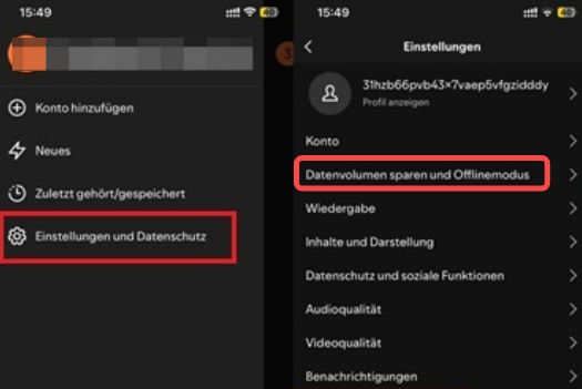 Offline-Modus aktivieren