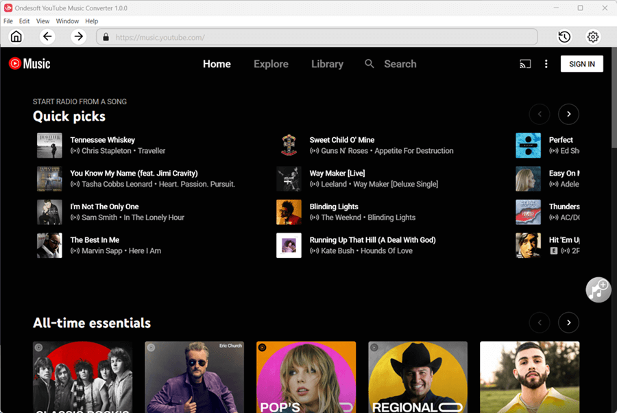 Ondesoft YouTube Music Converter