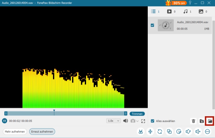 Ordner in FonePaw finden