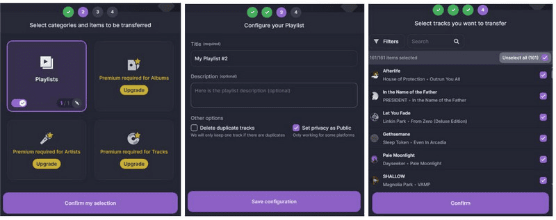 Playlists auswählen