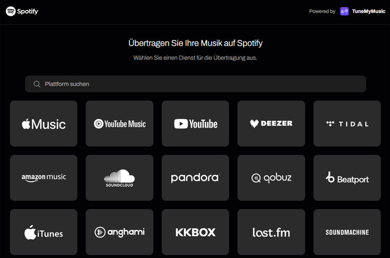 Quelle bei Online-Tool auswählen