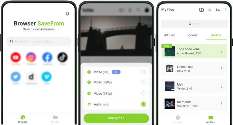 Savefrom YouTube Musik Downloader für Android