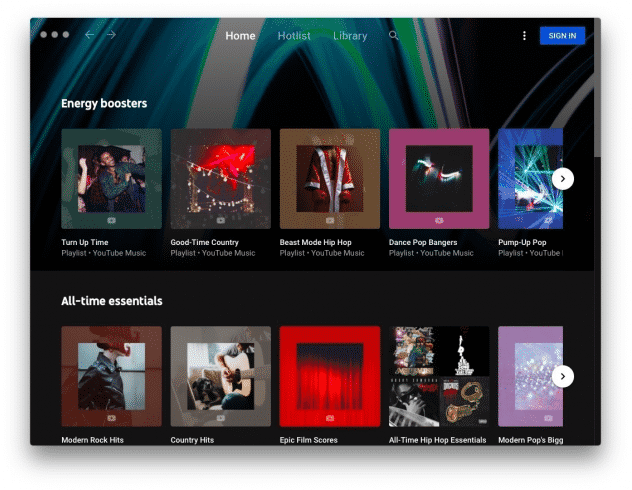 Sich auf YT Music für Mac anmelden