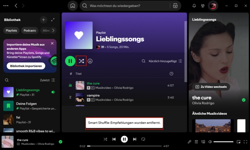 Smart-Shuffle in Spotify