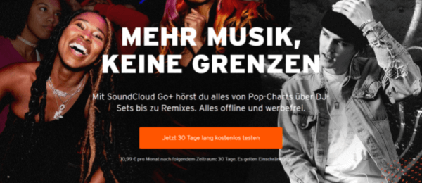 Soundcloud Go/Go + kostenlos ausprobieren