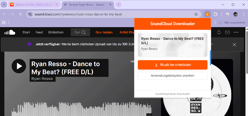 SoundCloud Music Downloader Chrom Erweiterungen