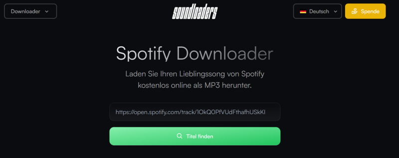 Soundloaders Spotify Downloader Website