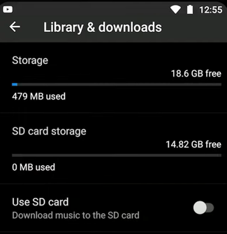 Speicherort für YouTube Music auf SD-Karte ändern