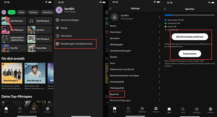 Spotify Alle Downloads entfernen