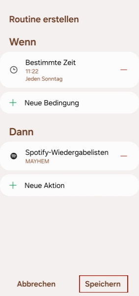 Spotify als Wecker in Modi und Routinen einstellen