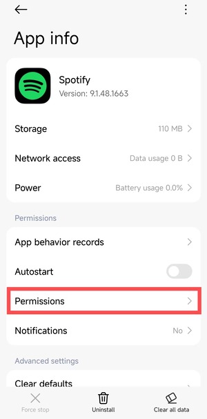 Spotify-App-Berechtigungen prüfen prüfen