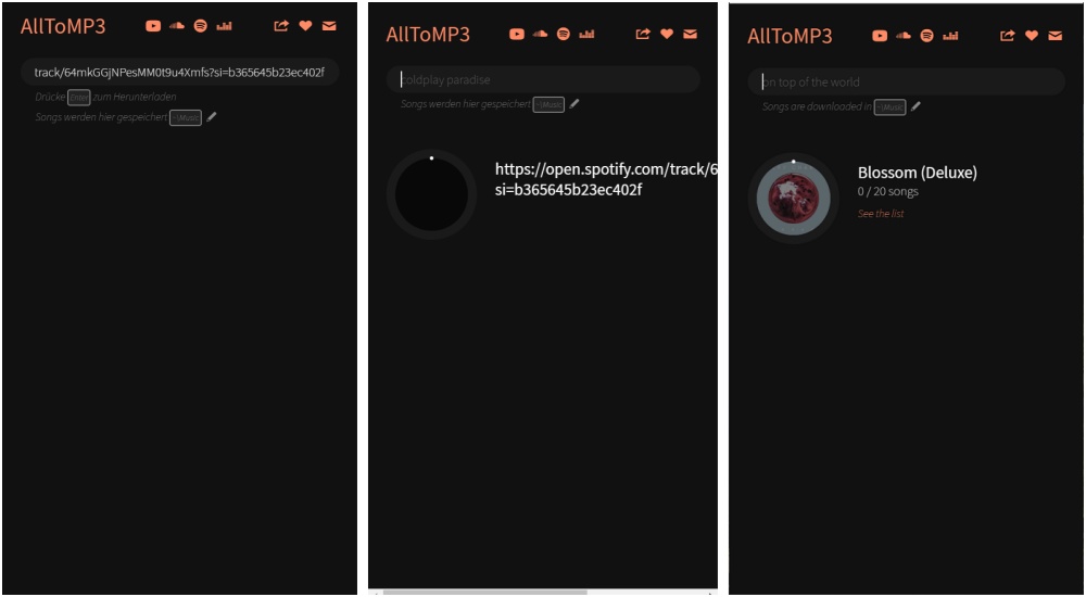 Spotify Songs downloaden mit AlltoMP3