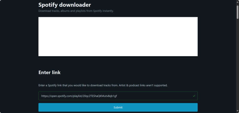 Spotify Downloader Website